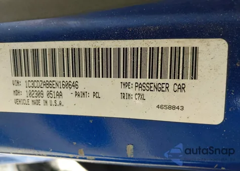 2014 Dodge Avenger Se из США, поврежденный, VIN 1C3CDZAB6EN160646